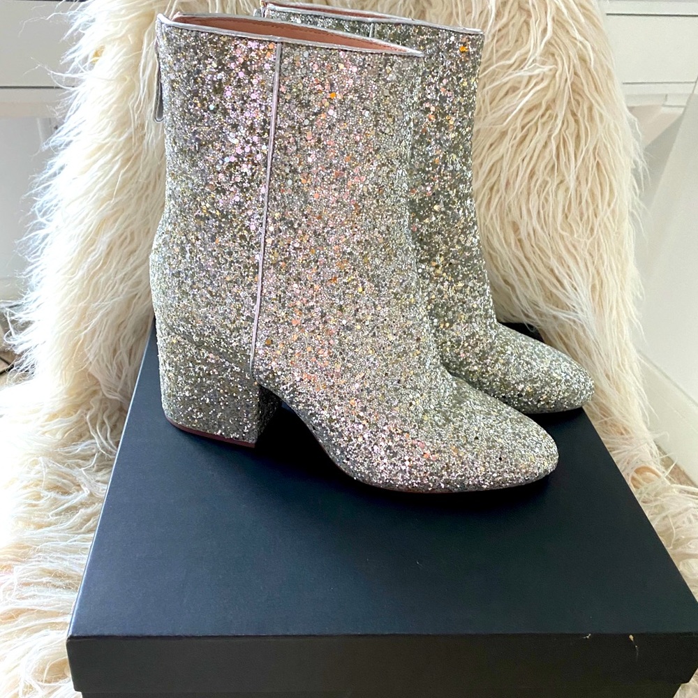 JCrew Glitter Booties